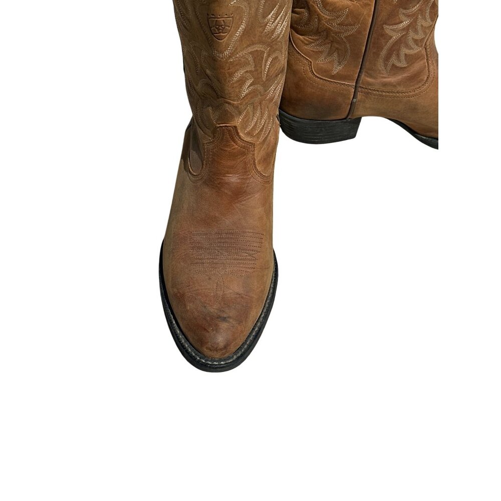 Ariat Men's Western Leather Cowboy Boots US 9.5D Embroidered Brown Style 34725 R - Picture 3 of 10